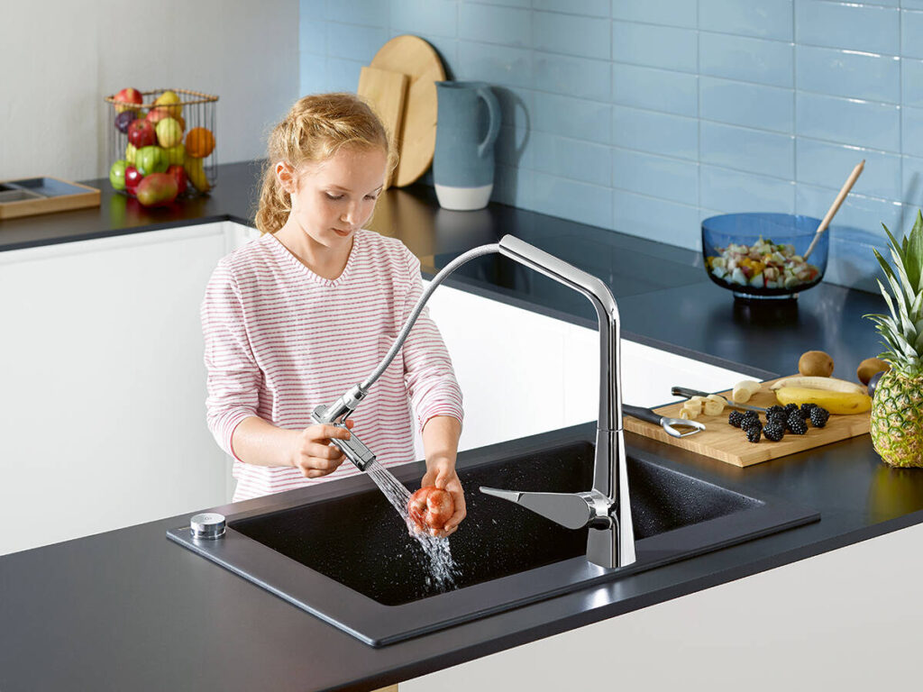 Hansgrohe Graphite Black Granite Sink Combi Unit 1024x768, Otoritas Desain